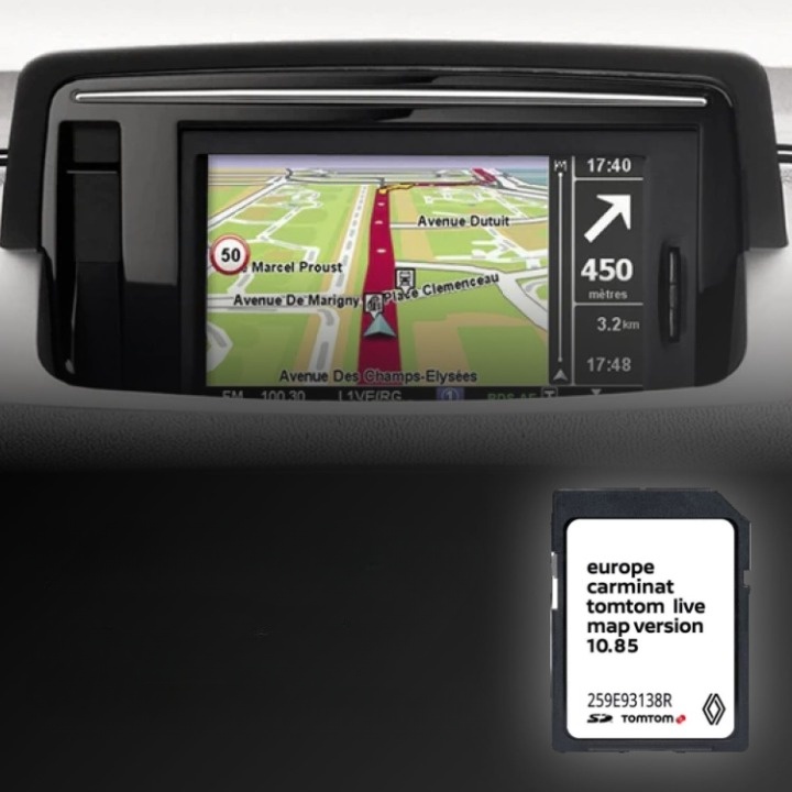 GPS navigator map update Renault Tomtom Sd card Carminat Live Europe 2022